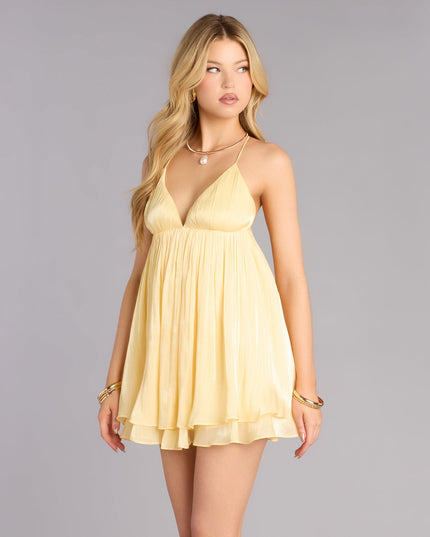 Windsor June Strappy Babydoll Mini Dress