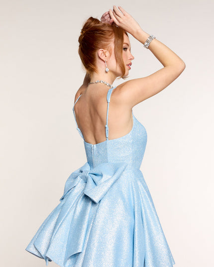 Windsor Emery Glitter Bow A-Line Mini Dress