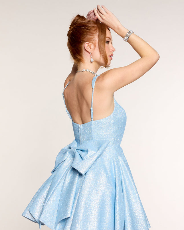 Windsor Emery Glitter Bow A-Line Mini Dress