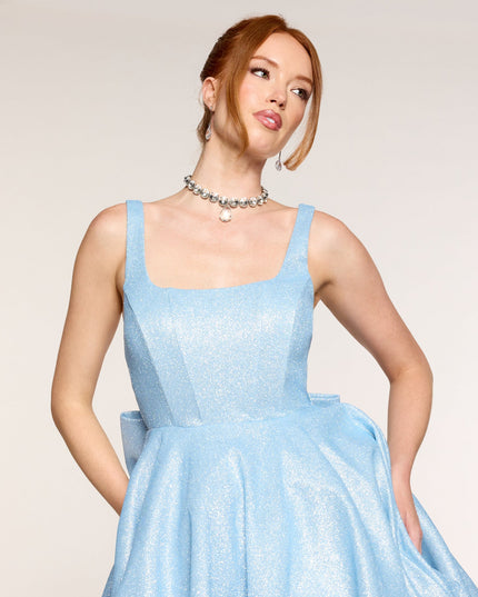 Windsor Emery Glitter Bow A-Line Mini Dress