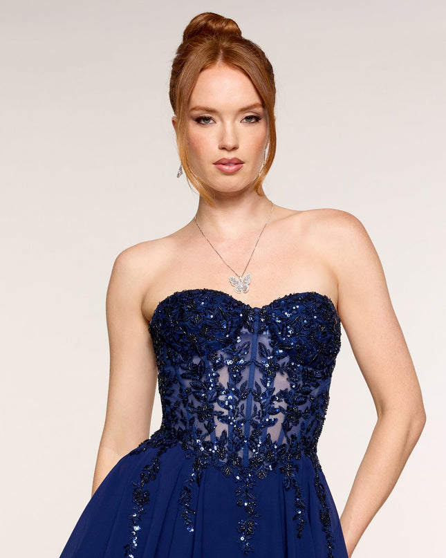Windsor Juliette Applique Corset A-Line Mini Dress