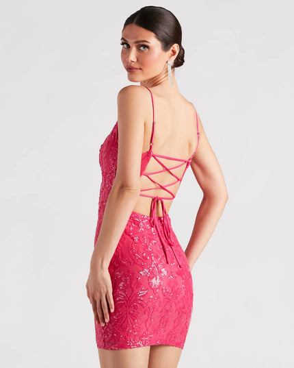 Windsor Leila Sequin Bodycon Mini Dress