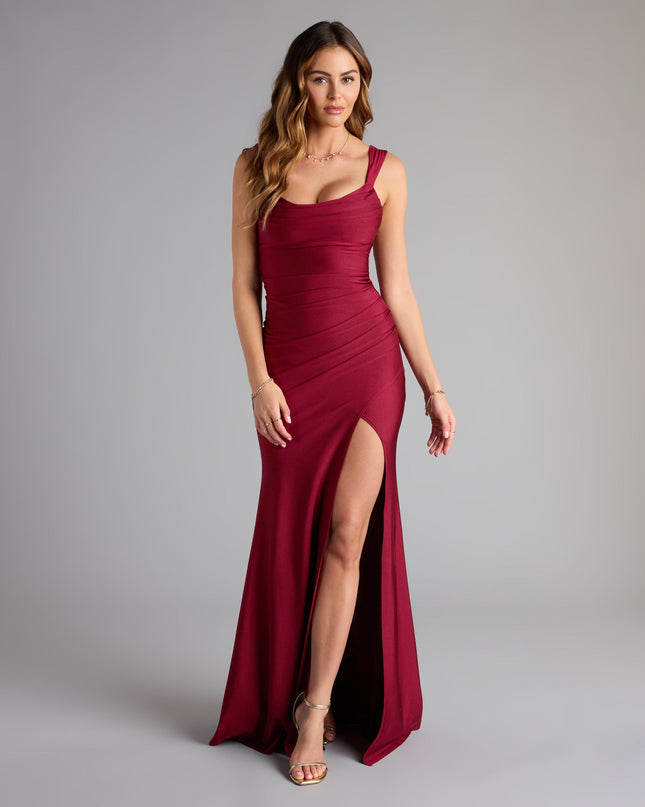 Windsor Kaitlin Low Back Slit Mermaid Formal Dress