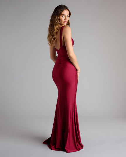 Windsor Kaitlin Low Back Slit Mermaid Formal Dress