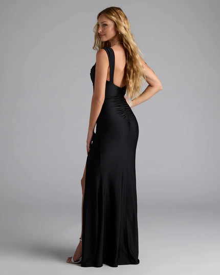Windsor Kaitlin Low Back Slit Mermaid Formal Dress