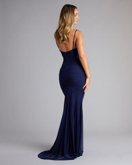 Windsor Bonnie Ruched Mesh Mermaid Dress