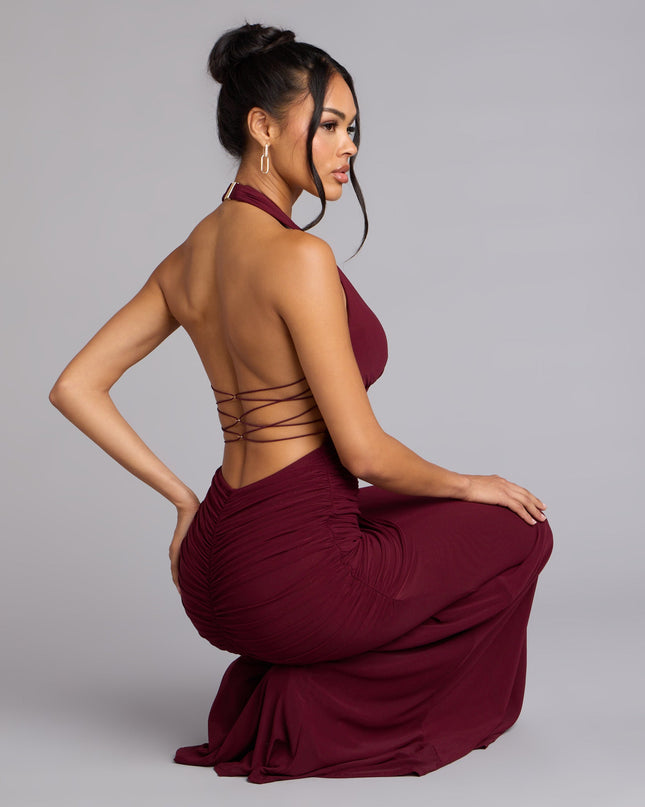 Windsor Juliana Mesh Strappy Back Mermaid Formal Dress