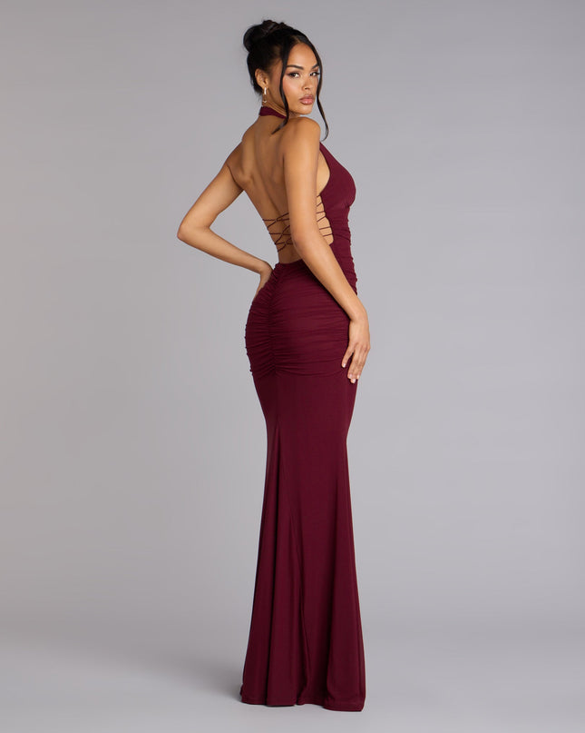 Windsor Juliana Mesh Strappy Back Mermaid Formal Dress