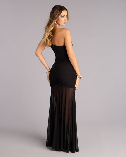 Windsor Layton Mesh One-Shoulder Mermaid Formal Dress