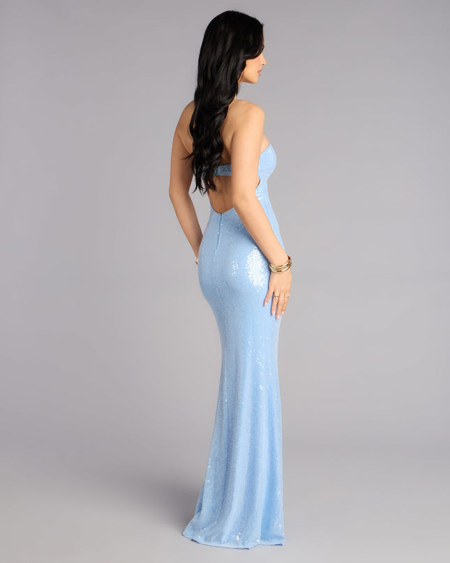Windsor Aimee Strapless Sequin Starfish Mermaid Formal Dress