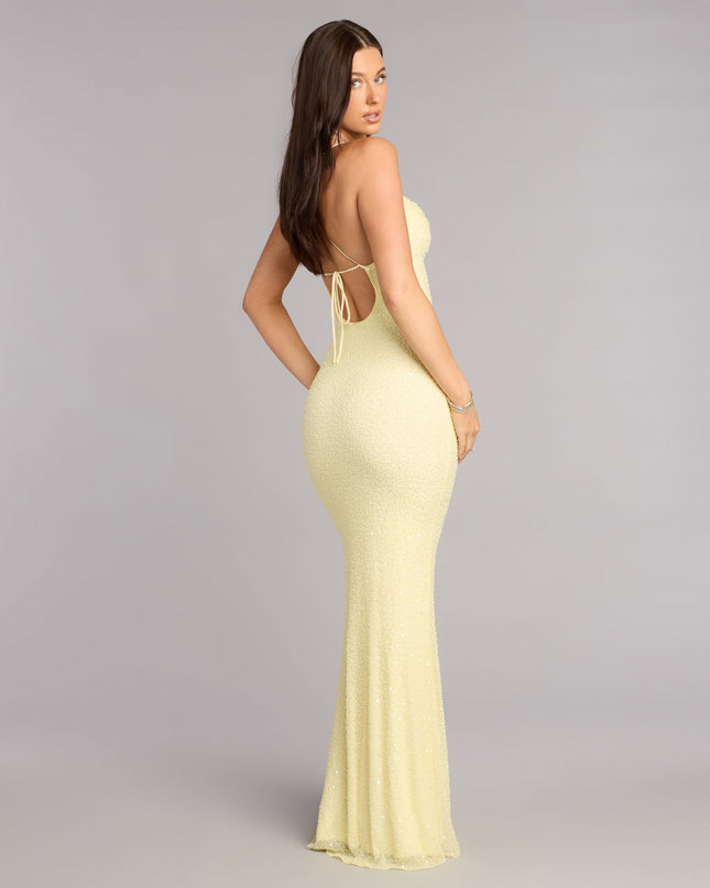 Windsor Meara Beaded Sequin Mermaid Formal Dress