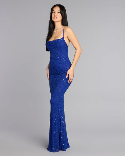 Windsor Meara Beaded Sequin Mermaid Formal Dress