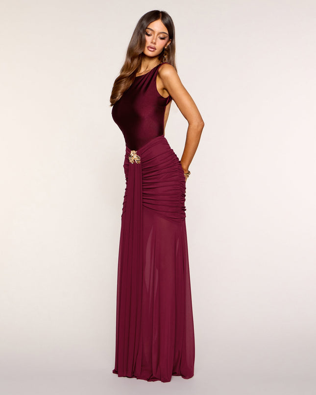 Windsor Myra Mesh Open Back Formal Dress