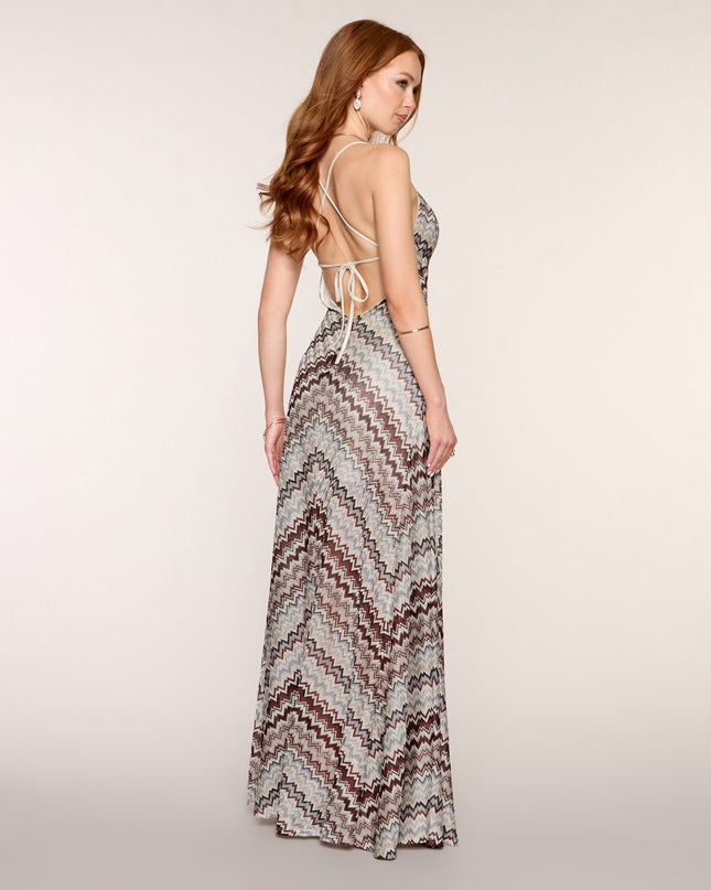 Windsor Chantelle Chevron A-Line Formal Dress