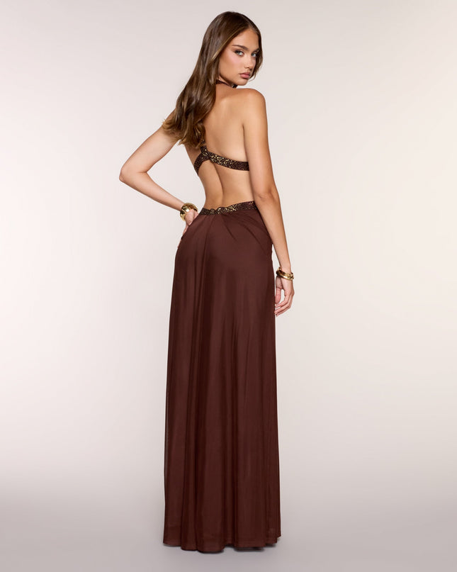 Windsor Penelope Mesh Rhinestone Formal Dress