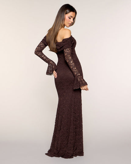 Windsor Blakely Off-The-Shoulder Mermaid Lace Formal Dress
