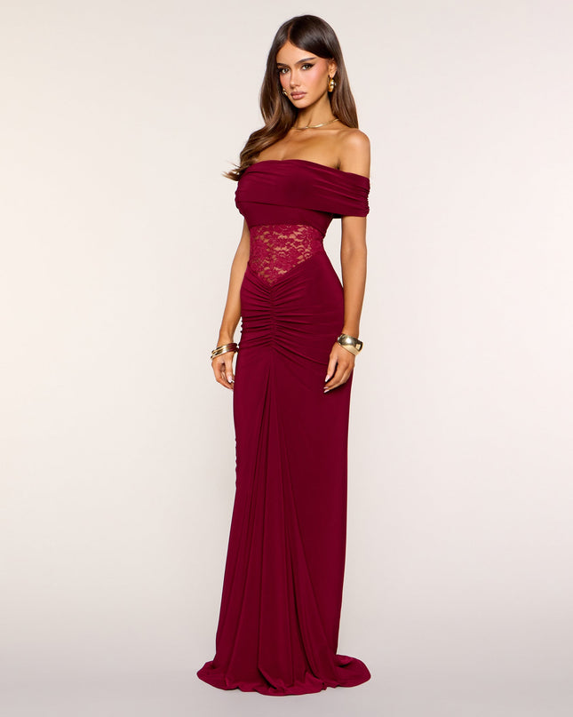 Windsor Lily Off-The-Shoulder Lace Mermaid Formal Dress