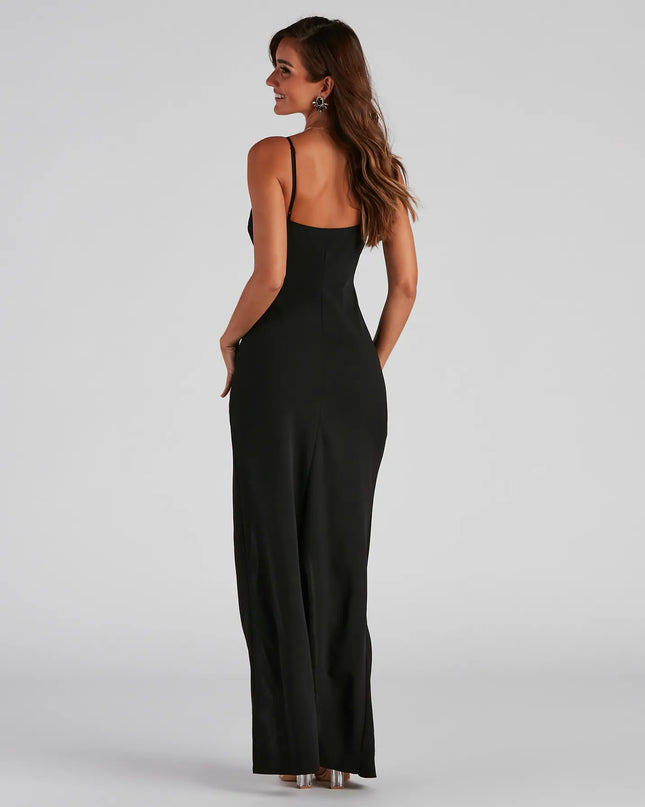 Windsor Sasha Formal High Slit Wrap Dress