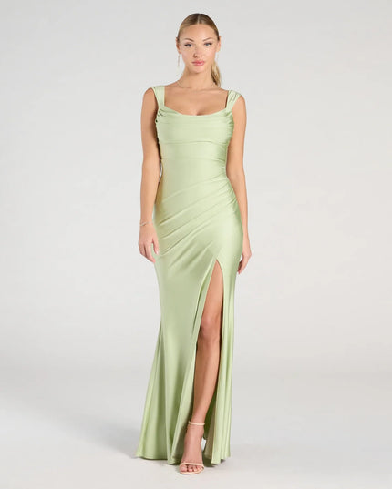 Windsor Kaitlin Low Back Slit Mermaid Formal Dress
