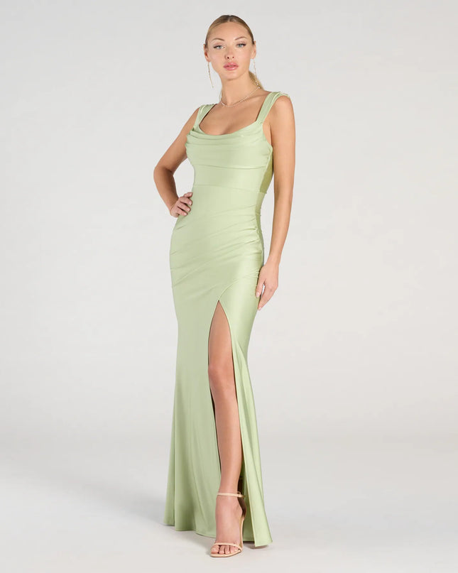 Windsor Kaitlin Low Back Slit Mermaid Formal Dress