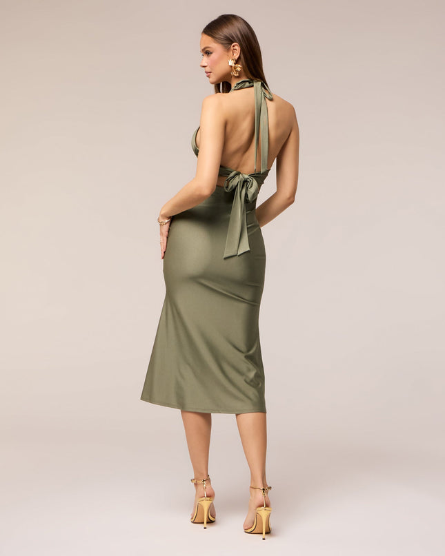 Windsor Tied Up In Elegance Halter Midi Dress