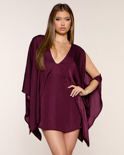 Windsor Low Key Drama Open Back Plunge Mini Dress