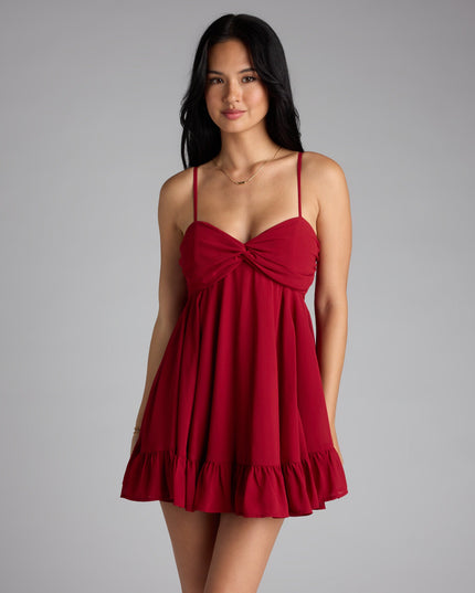 Windsor Perfectly Pretty Tie Back Babydoll Dress