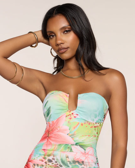 Windsor Tropic Temptation Mesh Mini Dress
