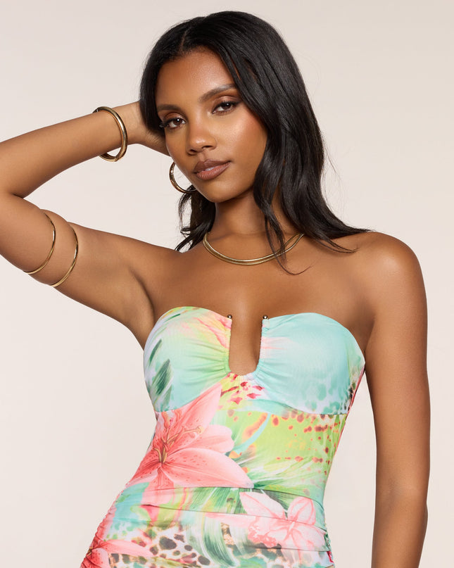 Windsor Tropic Temptation Mesh Mini Dress