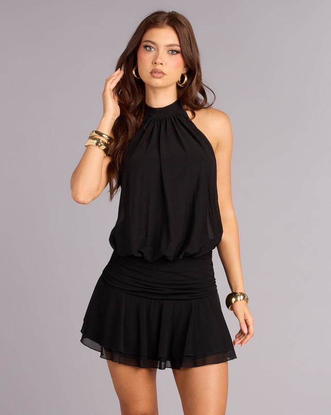 Windsor Keep It Cute Halter Mini Dress
