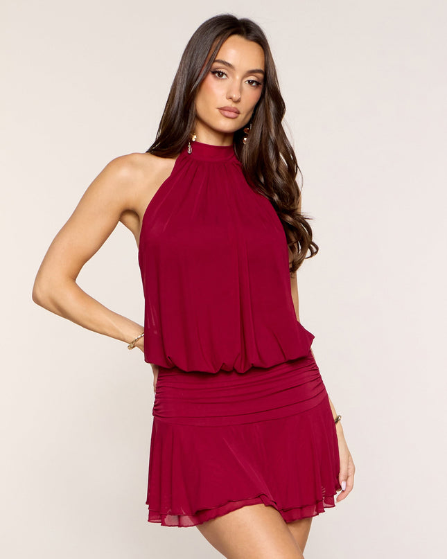 Windsor Keep It Cute Halter Mini Dress