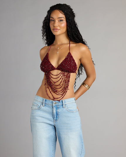 Windsor Festival Headliner Beaded Triangle Bralette