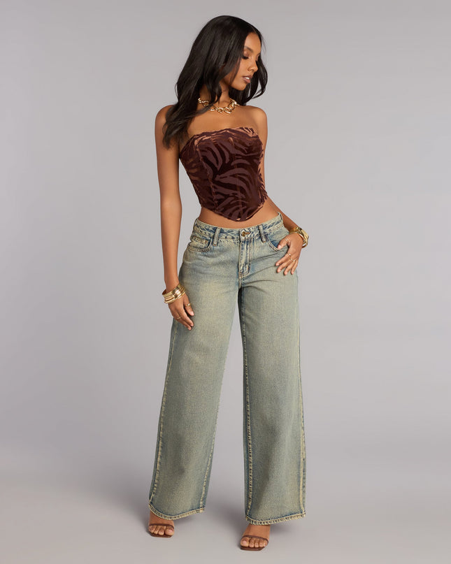 Windsor Wild At Heart Lace Up Bustier Top