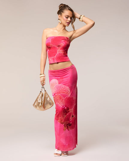 Windsor Catch Me On Vacay Tropical Floral Tube Top