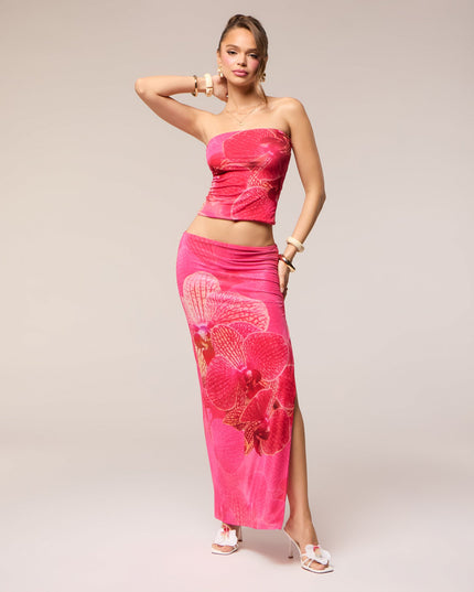 Windsor Catch Me On Vacay Tropical Floral Tube Top