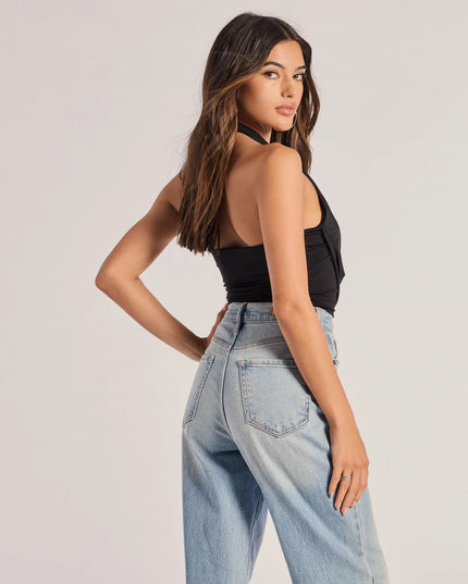 Windsor Take The Plunge Sleeveless Halter Crop Top