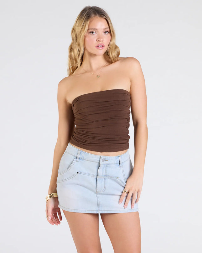 Windsor Cutest Vibe Ruched Knit Tube Top