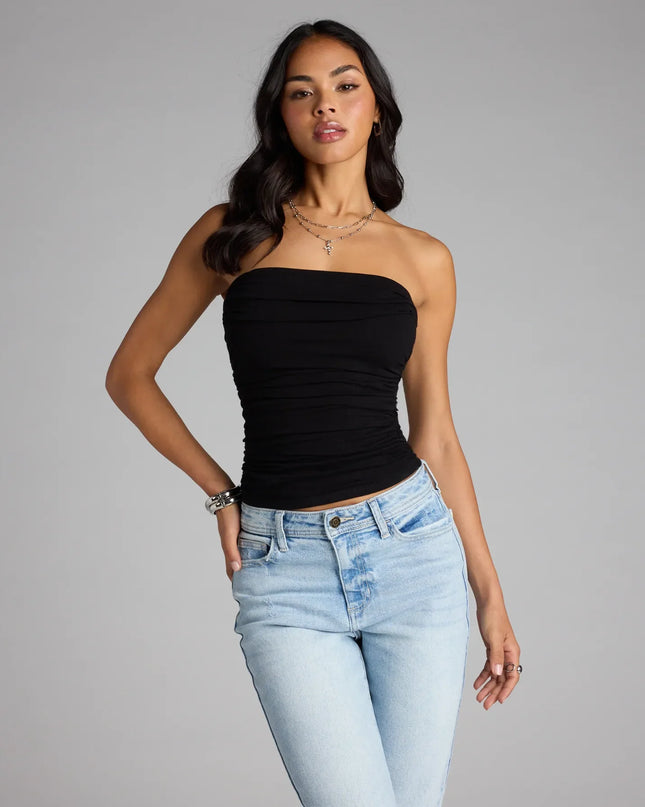 Windsor Cutest Vibe Ruched Knit Tube Top