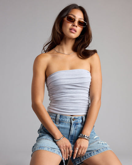 Windsor Cutest Vibe Ruched Knit Tube Top