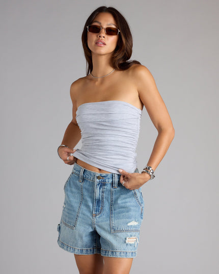 Windsor Cutest Vibe Ruched Knit Tube Top