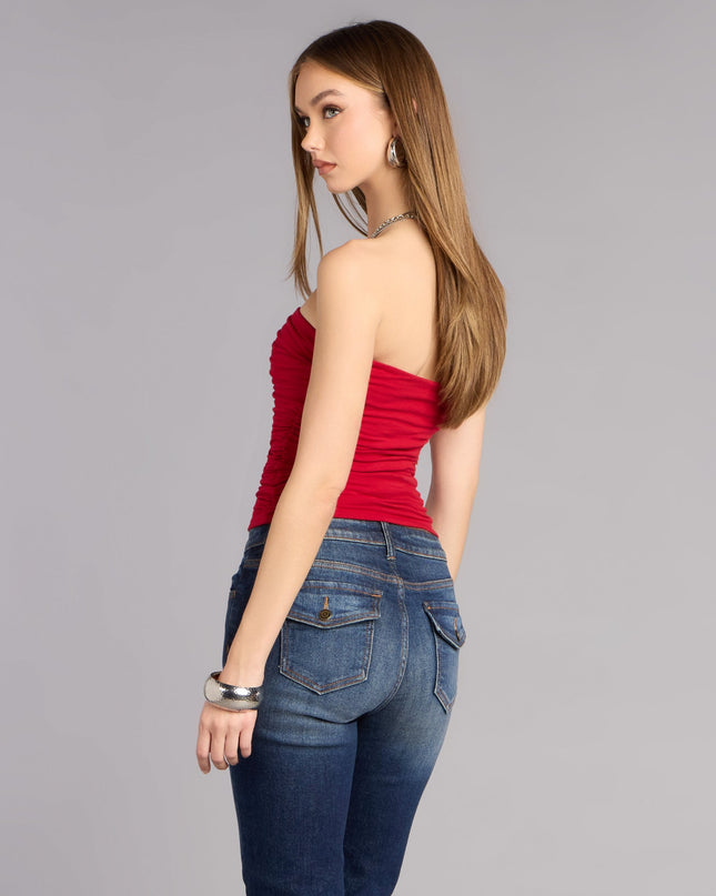Windsor Cutest Vibe Ruched Knit Tube Top