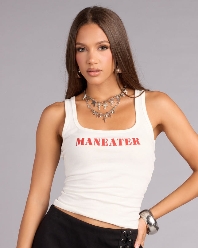 Windsor Maneater Graphic Square Neck Tank Top