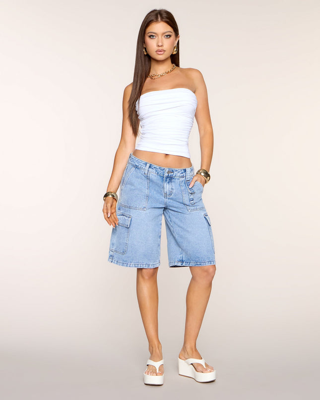 Windsor Cutest Vibe Ruched Knit Tube Top