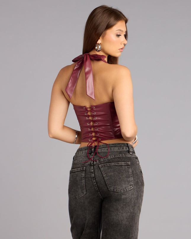 Windsor Undeniable Flair Halter Corset Top