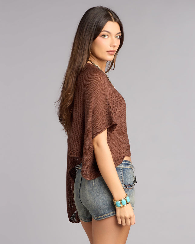 Windsor So Breezy Off-Shoulder Poncho Top