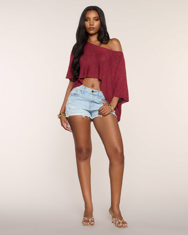 Windsor So Breezy Off-Shoulder Poncho Top