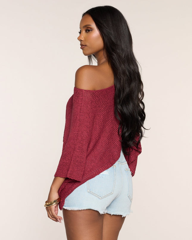 Windsor So Breezy Off-Shoulder Poncho Top