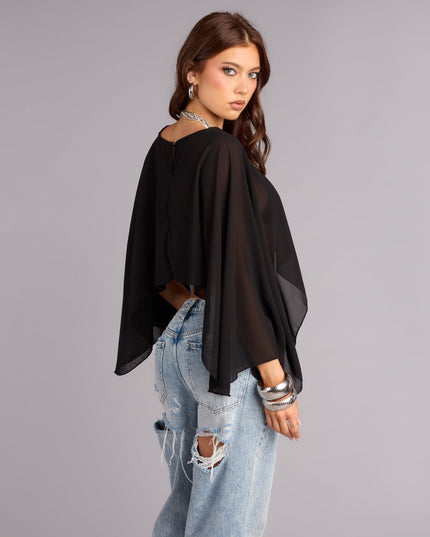 Windsor Midnight Air Sheer Mesh Poncho