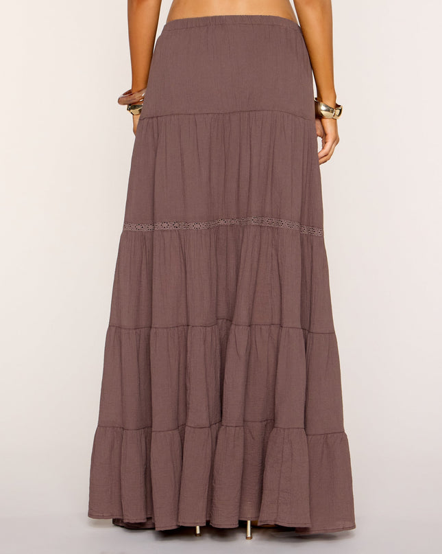 Windsor Free Spirit Tiered Slit Maxi Skirt