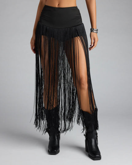 Windsor Trendy Moves Long Fringe Skirt
